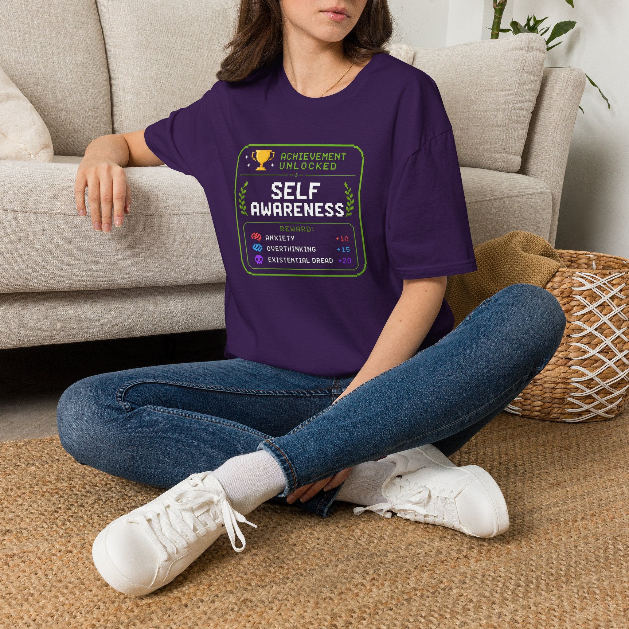 "Achievement Unlocked: Self-Awareness" Gamer Humor T-Shirt