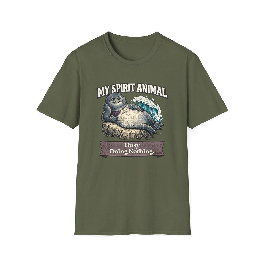 "My Spirit Animal: Seal (Busy Doing Nothing)" T-Shirt