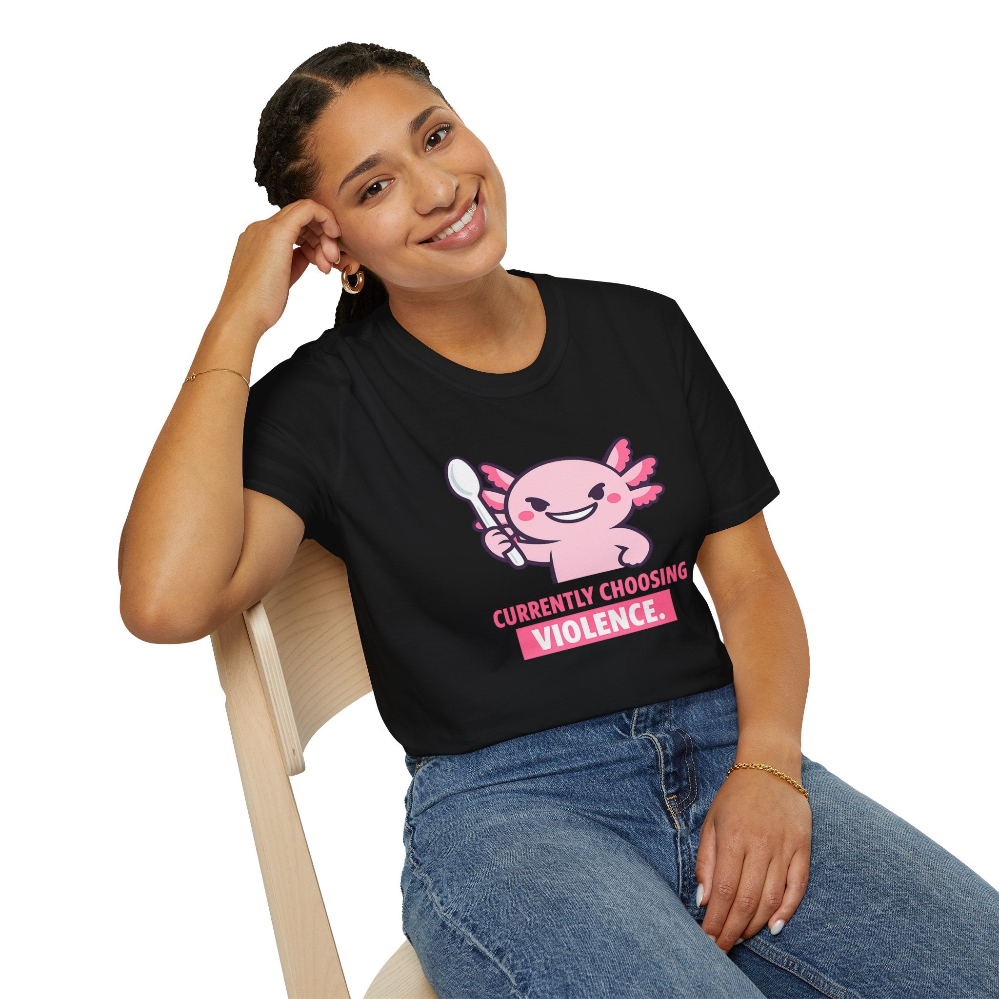 "Currently Choosing Violence" Axolotl T-Shirt