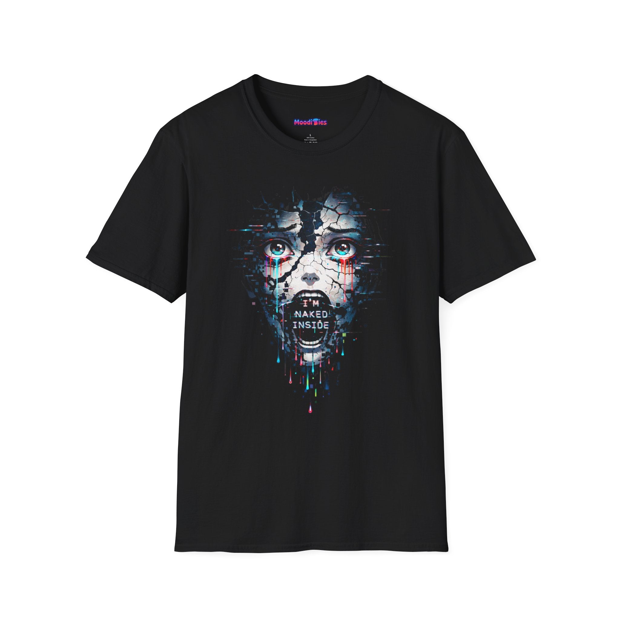 "I'm Naked Inside" Screaming Face T-Shirt