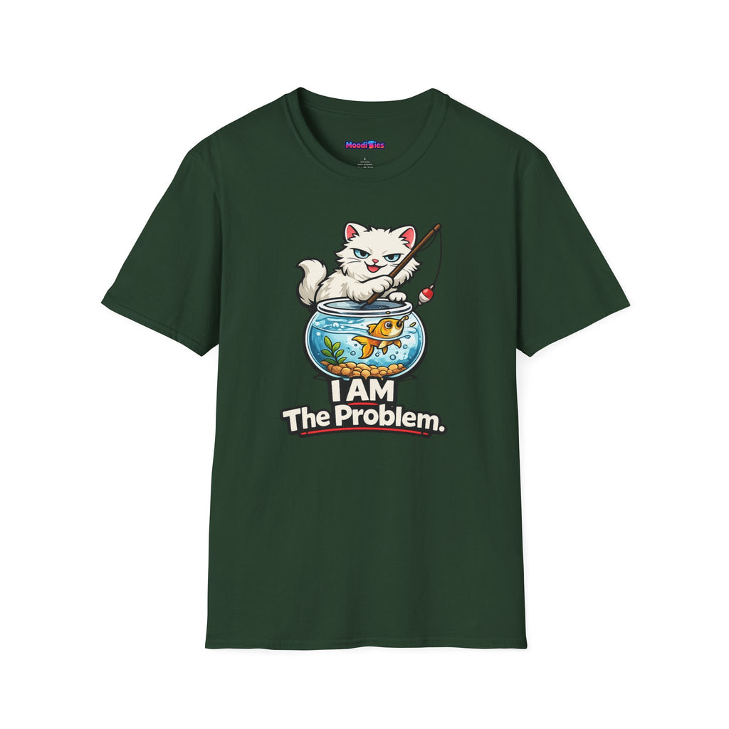 "I AM The Problem" Cat with Goldfish T-Shirt