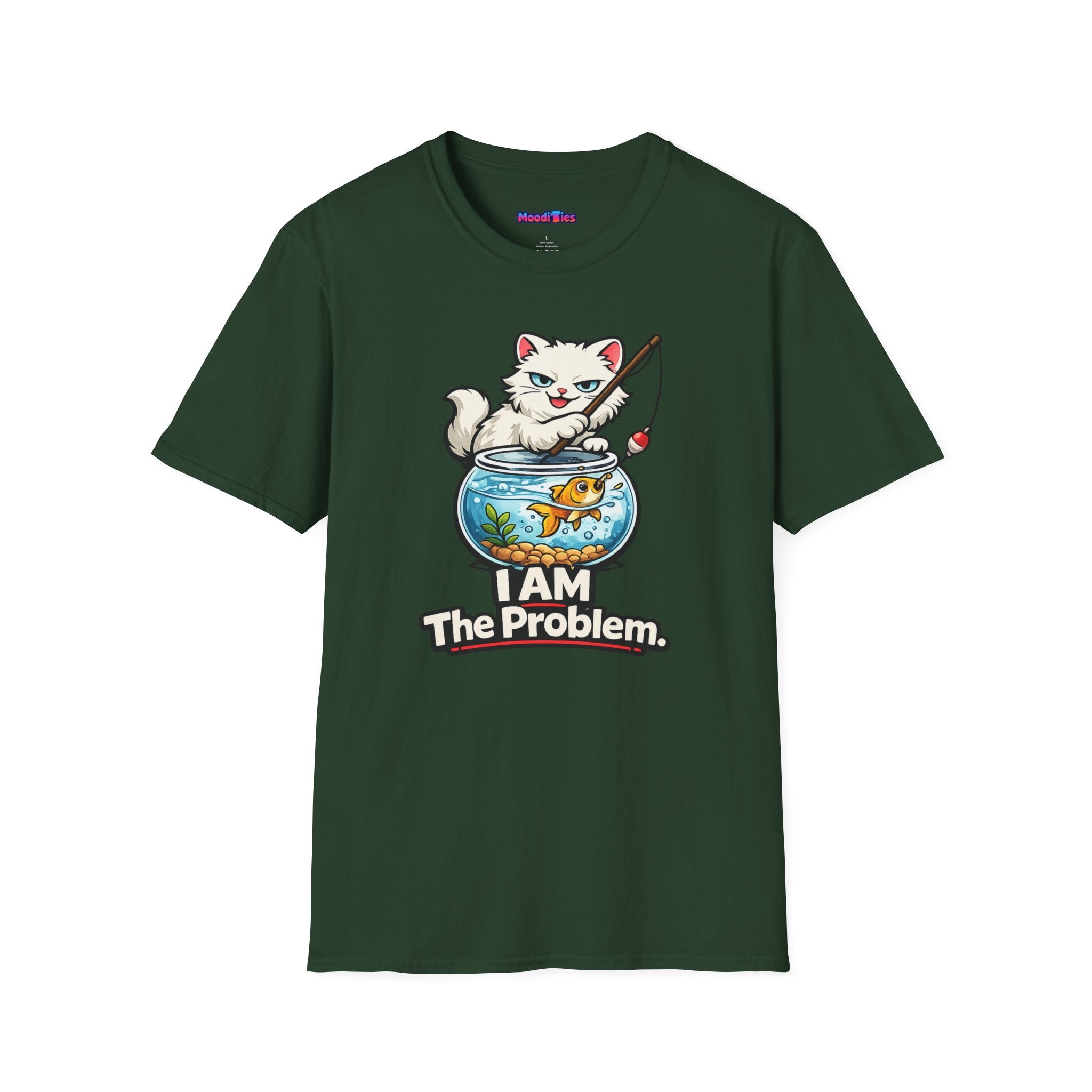 "I AM The Problem" Cat with Goldfish T-Shirt