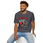 "Overstimulated & Armed with Sarcasm" Raccoon with Coffee T-Shirt