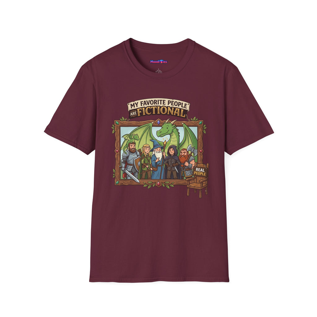 “My Favorite People Are Fictional” Fantasy Characters T-Shirt