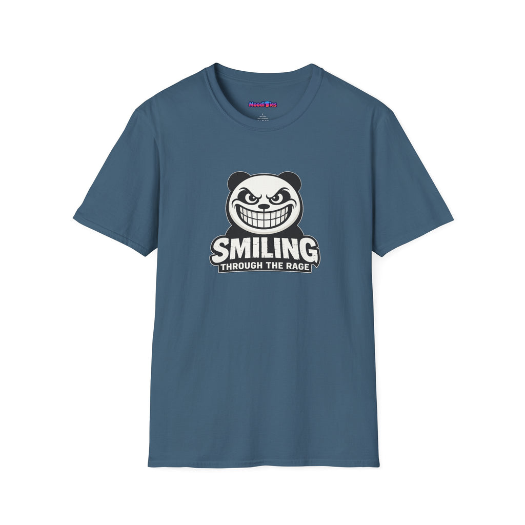 "Smiling Through The Rage" Fierce Grinning Panda T-Shirt