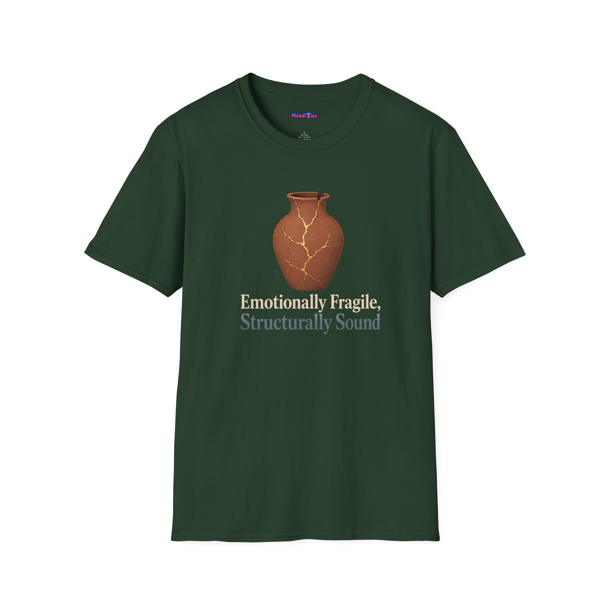 "Emotionally Fragile, Structurally Sound" Kintsugi Vase T-Shirt