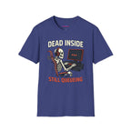 "Dead Inside, Still Queueing" Gaming Skeleton T-Shirt
