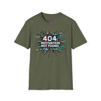 "404 Motivation Not Found" Glitch Gamer Humor T-Shirt