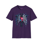 Ribcage Heart T-Shirt — Neon X-Ray Anatomical Heart Graphic Tee