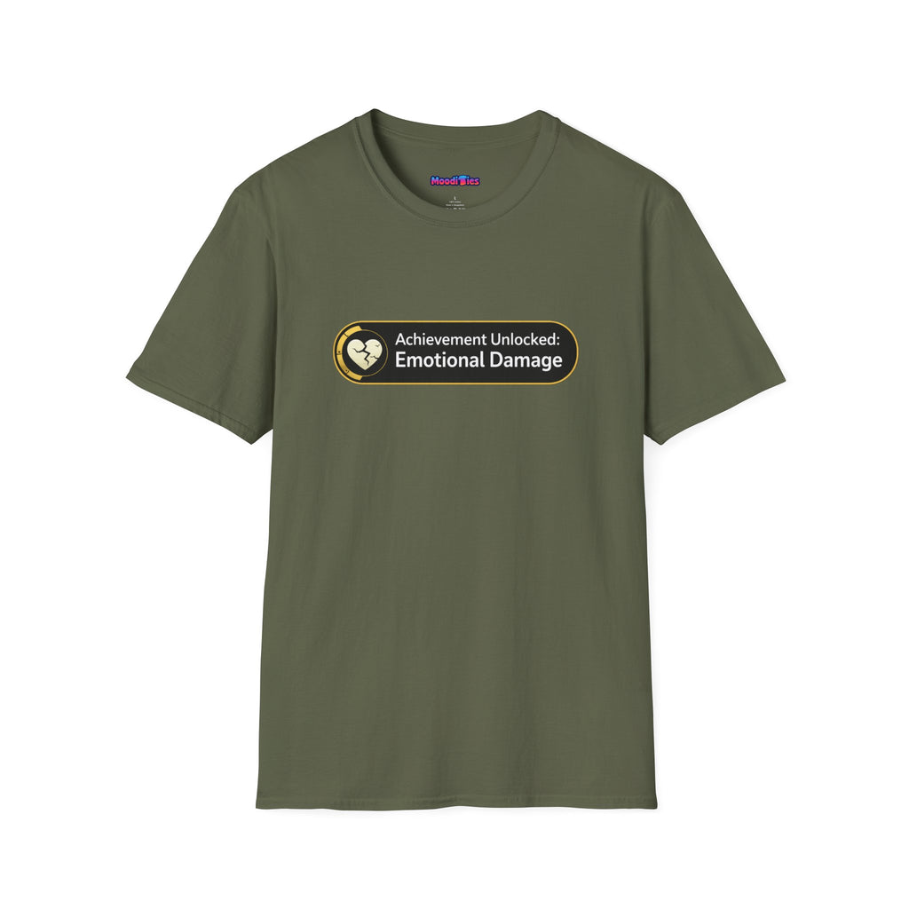 "Achievement Unlocked: Emotional Damage” Funny Graphic T-Shirt