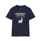 “Emotionally Available (For Llamas Only)” Cute Llama T-Shirt