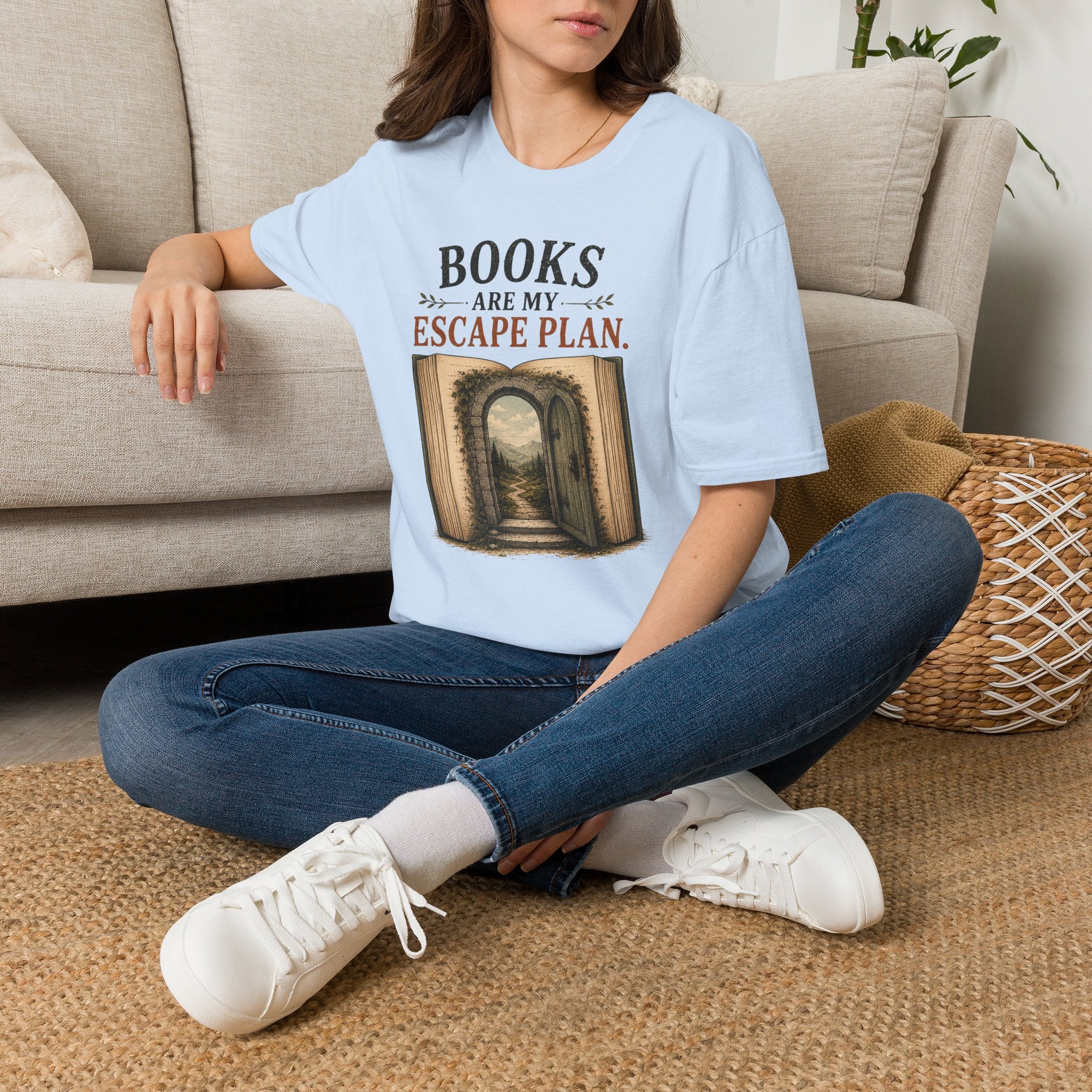 "Books Are My Escape Plan." Book Portal T-Shirt