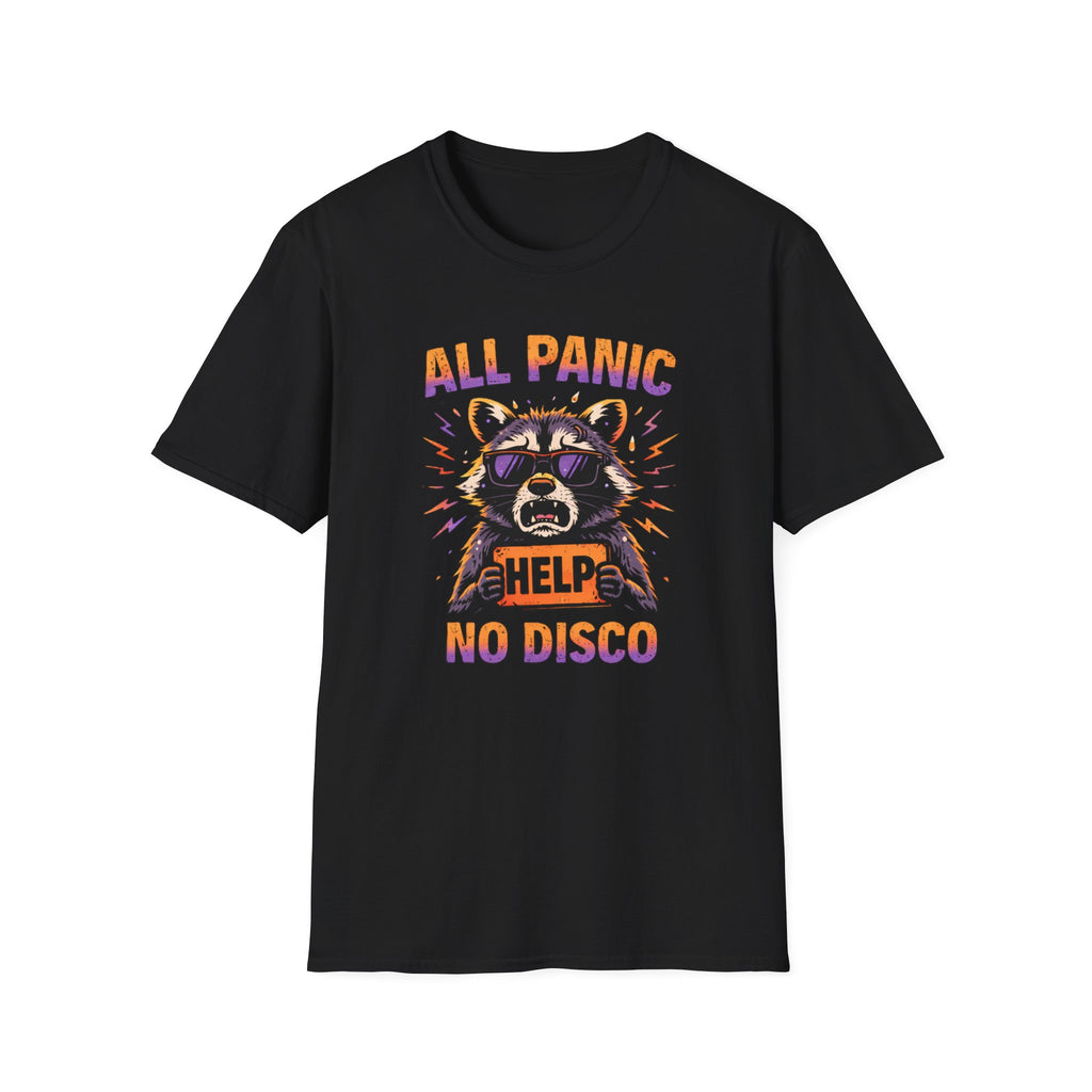 "All Panic, No Disco" Raccoon T-Shirt