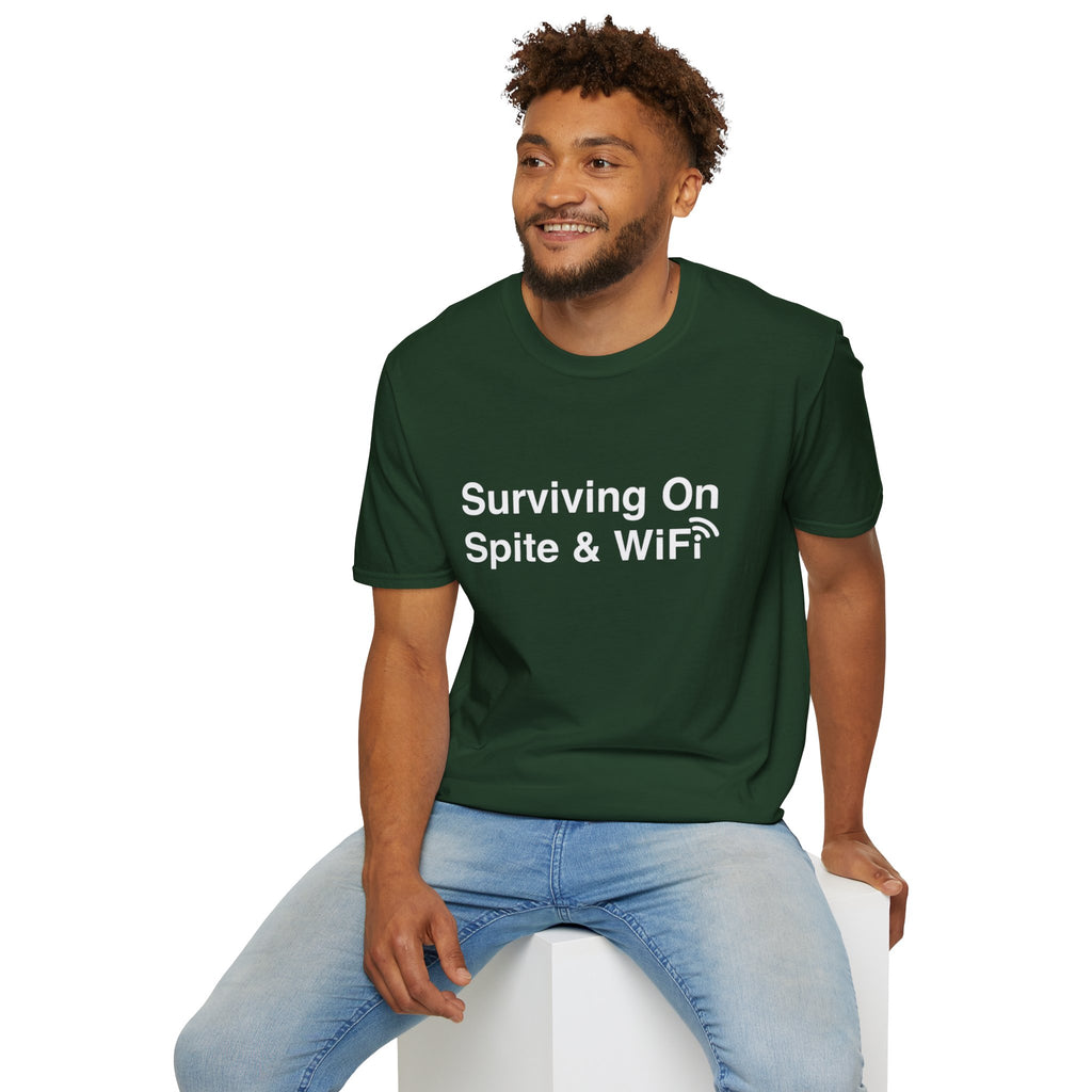"Surviving On Spite & WiFi" T-Shirt