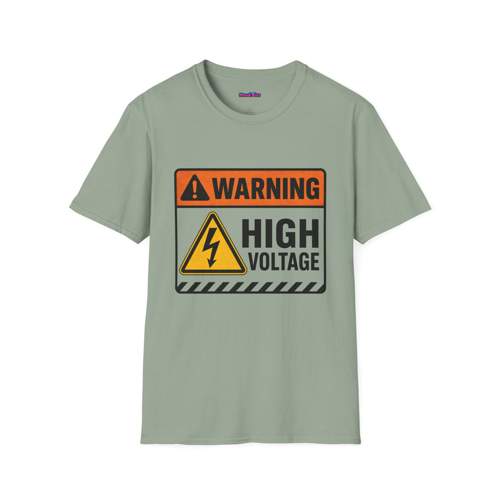 "Warning: High Voltage" Warning Sign T-Shirt