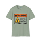 "Warning: High Voltage" Warning Sign T-Shirt