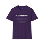 Dictionary entry-style text featuring the word "Introvertigo " with its definition and humorous tagline in a clean modern font.