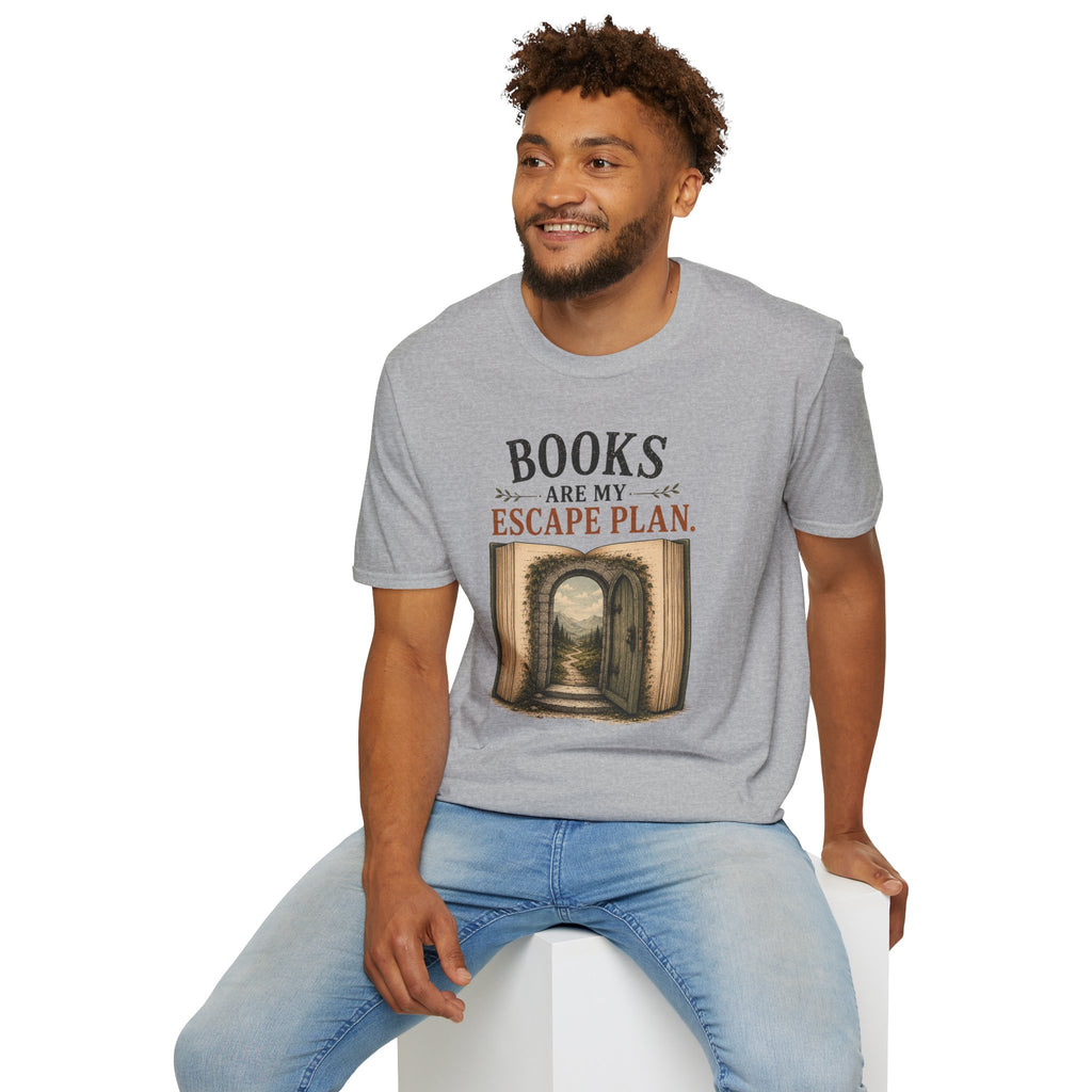 "Books Are My Escape Plan." Book Portal T-Shirt