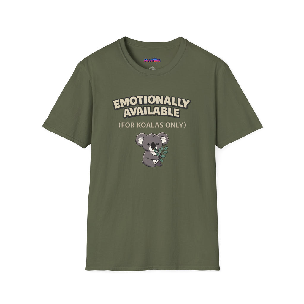 “Emotionally Available (For Koalas Only)” Cute Koala T-Shirt