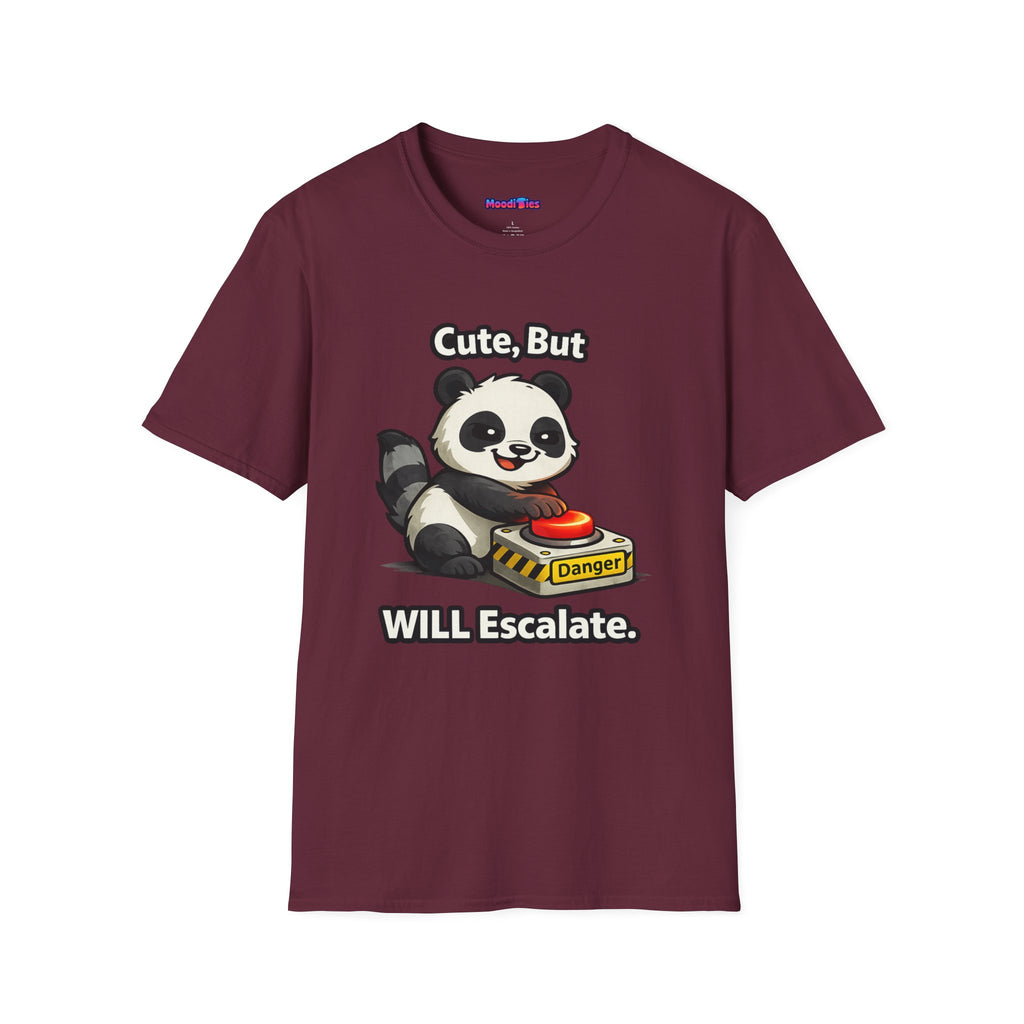 "Cute, But Will Escalate" Danger Panda T-Shirt