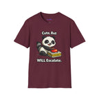 "Cute, But Will Escalate" Danger Panda T-Shirt
