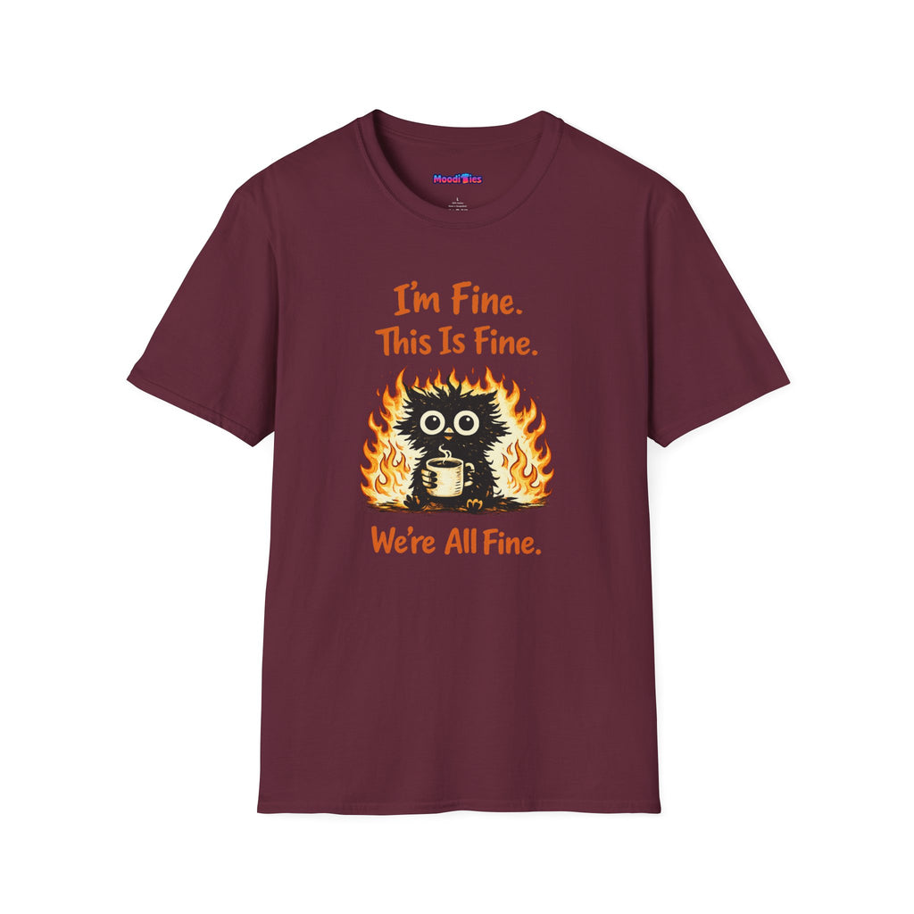 "I’m Fine This Is Fine We're All Fine" Fried Owl T-Shirt