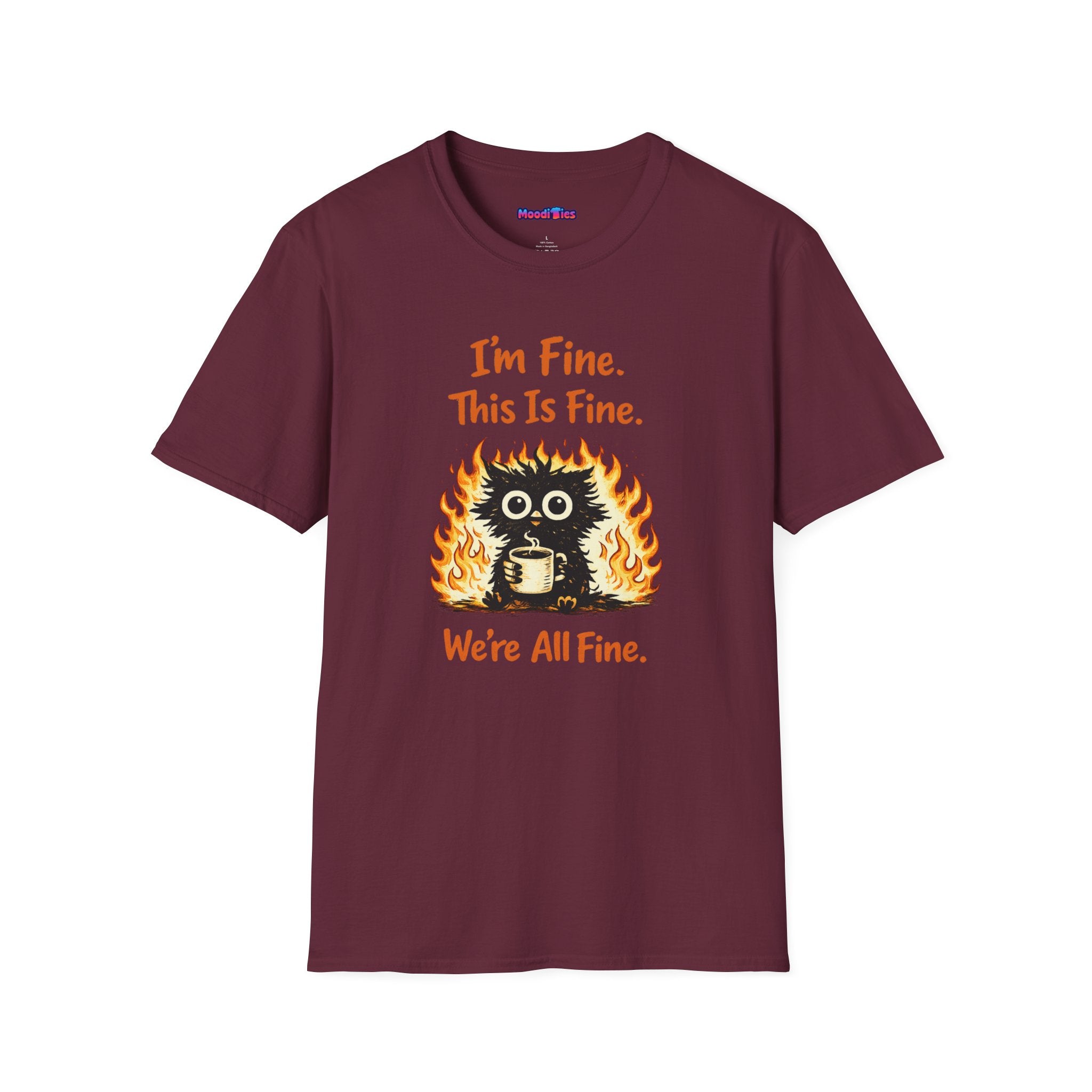 "I’m Fine This Is Fine We're All Fine" Fried Owl T-Shirt