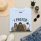 "I Prefer Animals. They Don't Ask Questions." Cozy at Home with Pets T-Shirt