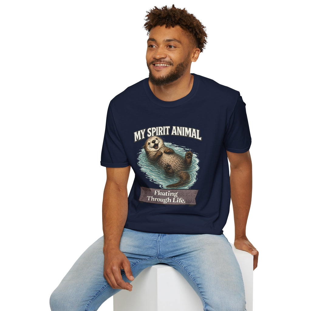 "My Spirit Animal: Otter (Floating Through Life)" T-Shirt