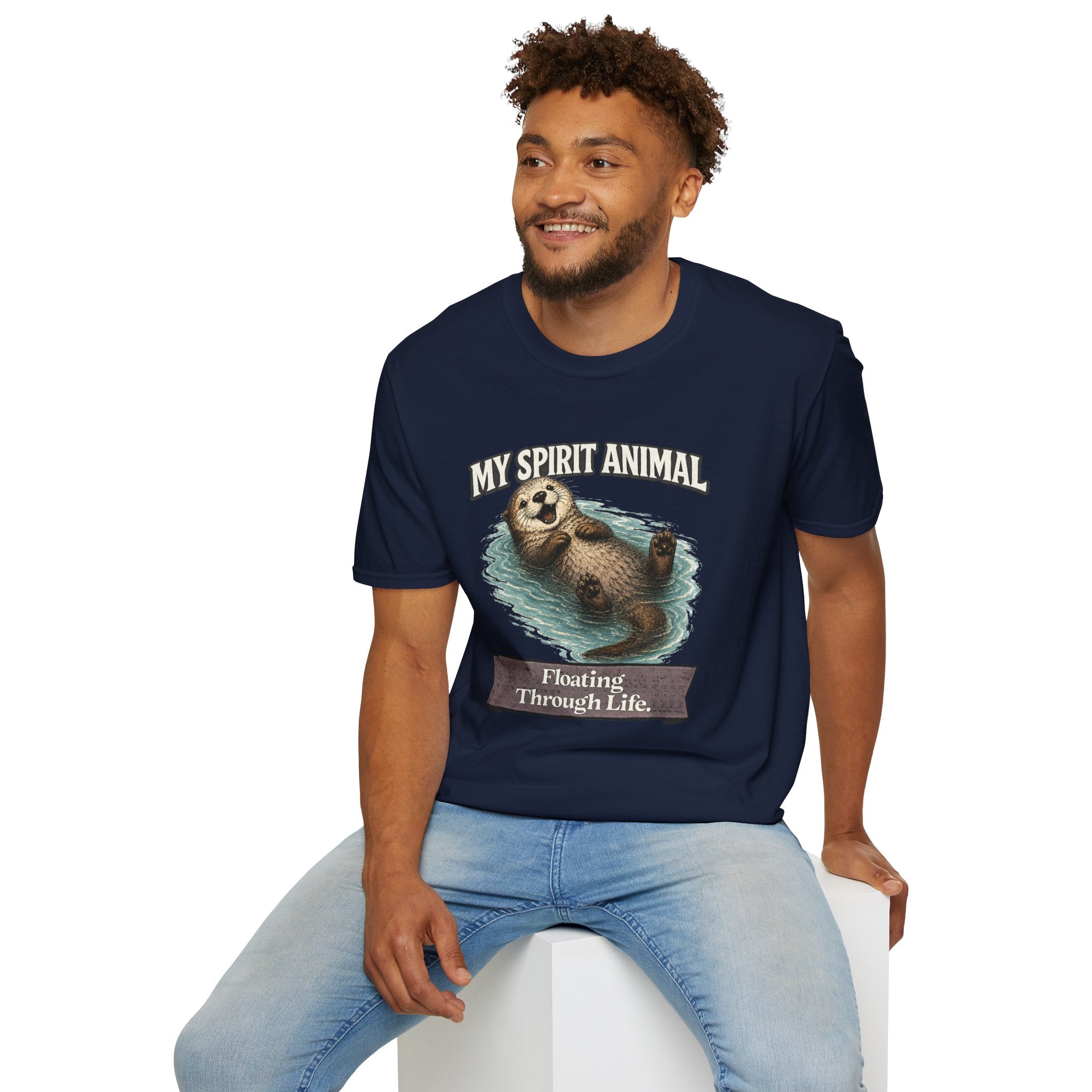 "My Spirit Animal: Otter (Floating Through Life)" T-Shirt