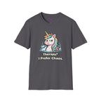 "Therapy? I Prefer Chaos." Unicorn T-Shirt