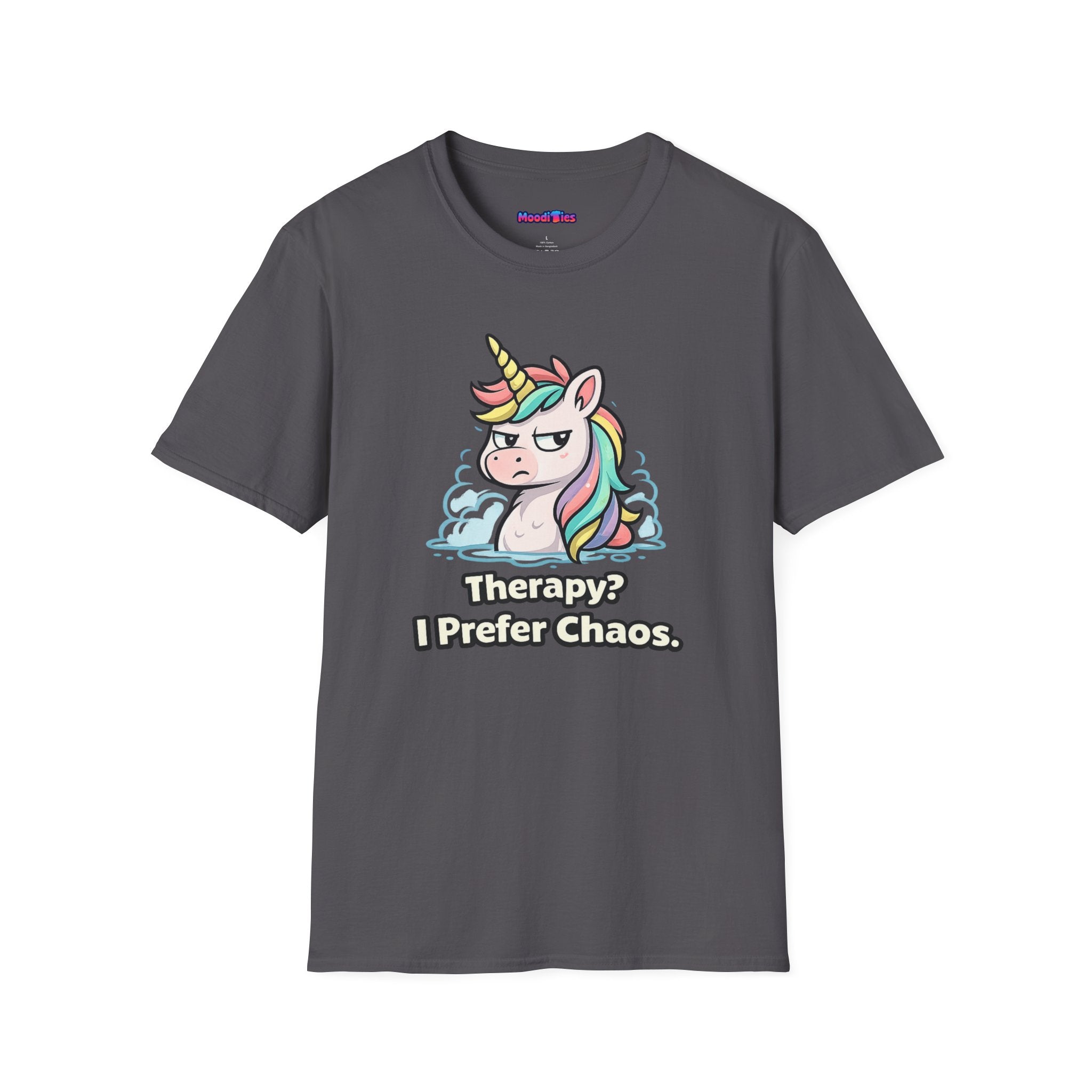 "Therapy? I Prefer Chaos." Unicorn T-Shirt