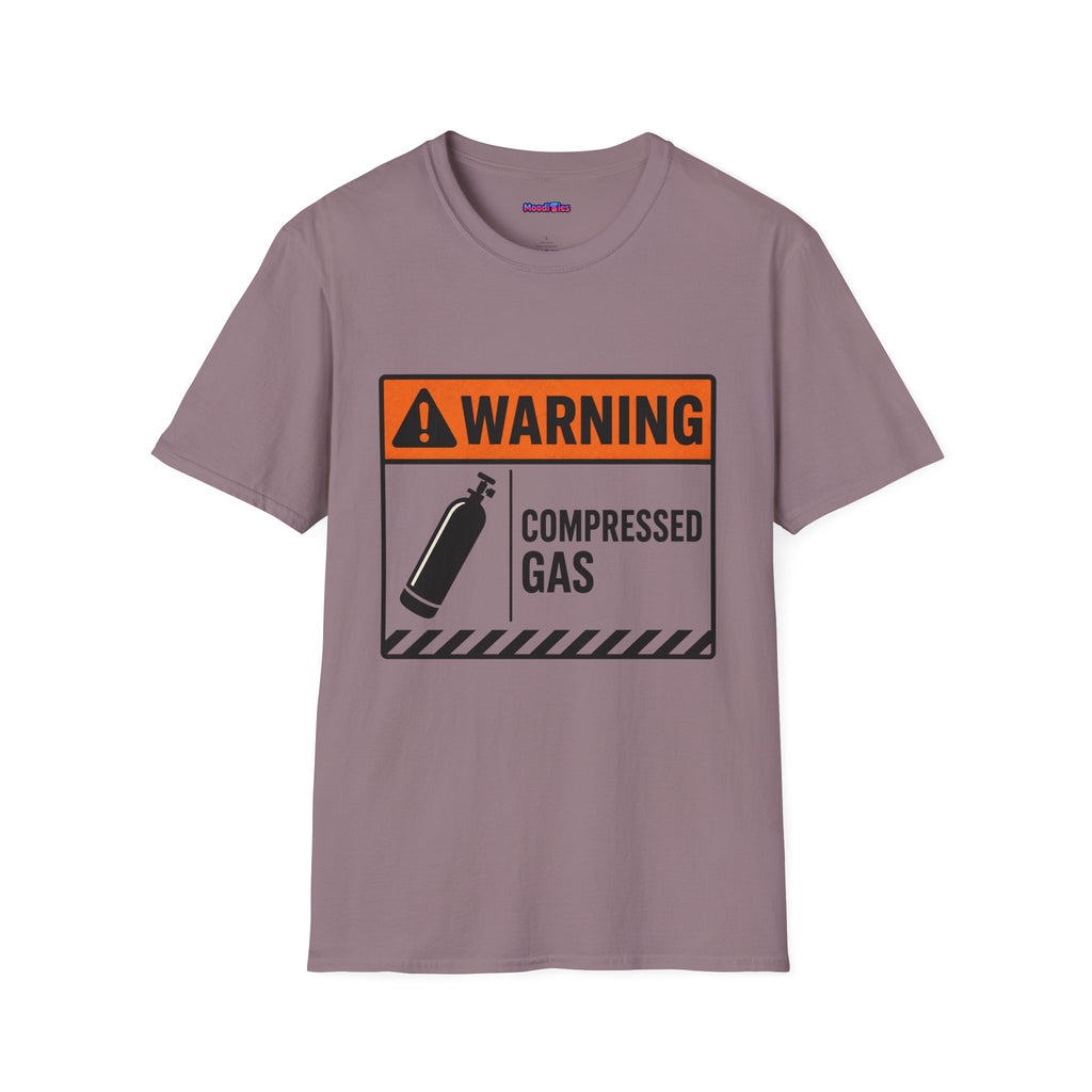 "Warning: Compressed Gas" Warning Sign T-Shirt