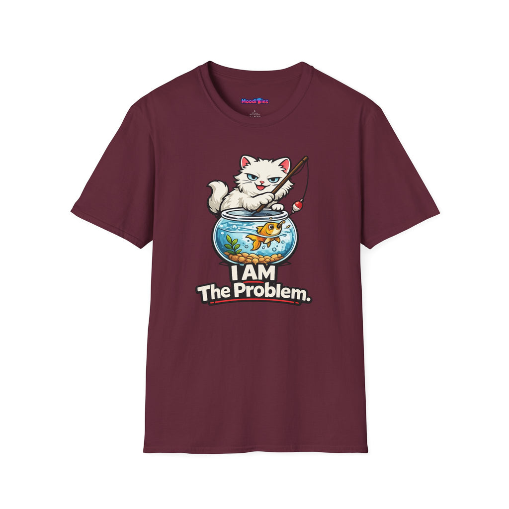 "I AM The Problem" Cat with Goldfish T-Shirt