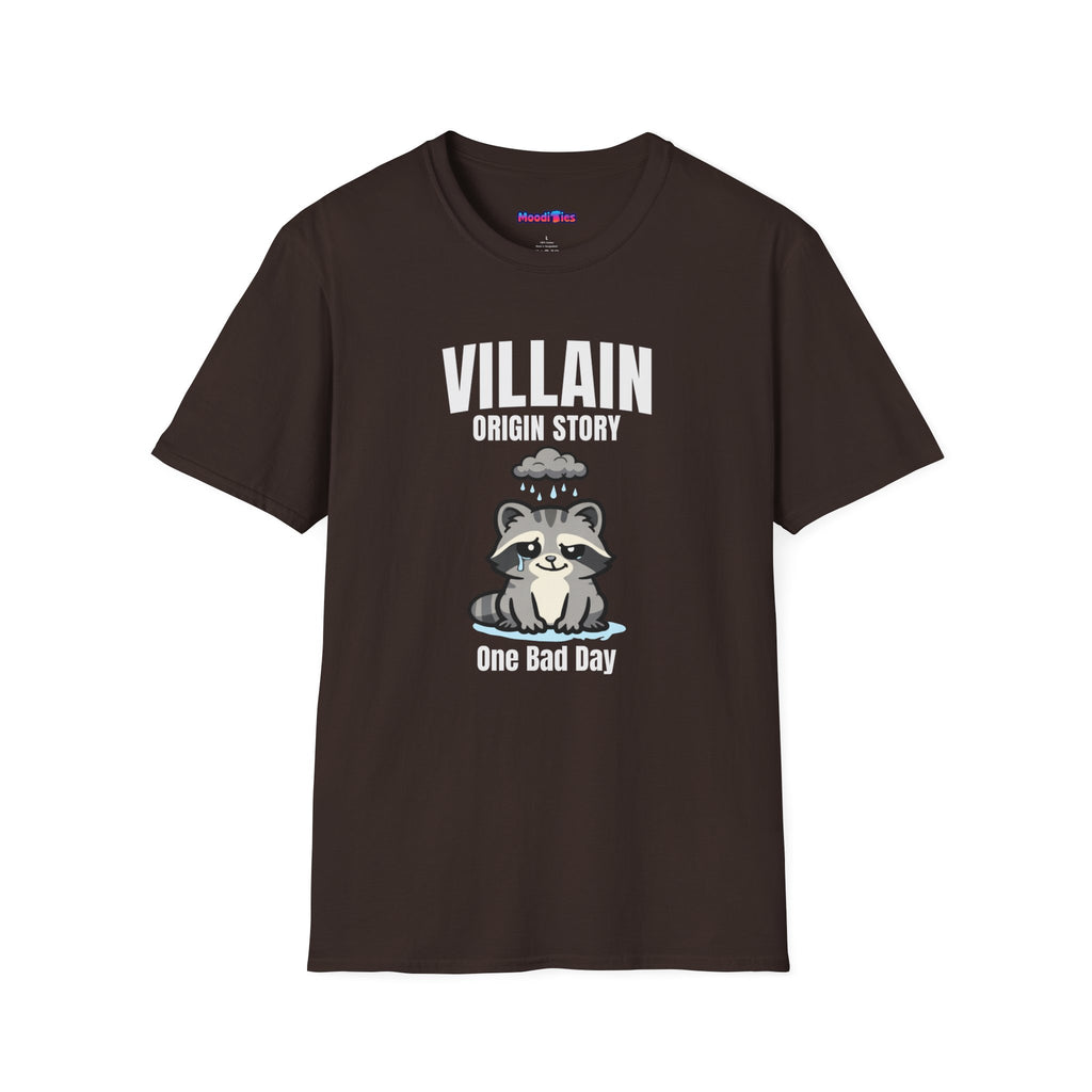 "Villain Origin Story: One Bad Day" Raccoon T-Shirt