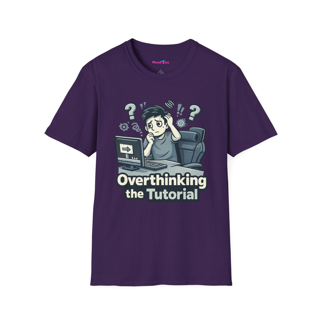 "Overthinking the Tutorial" Gamer Graphic T‑Shirt