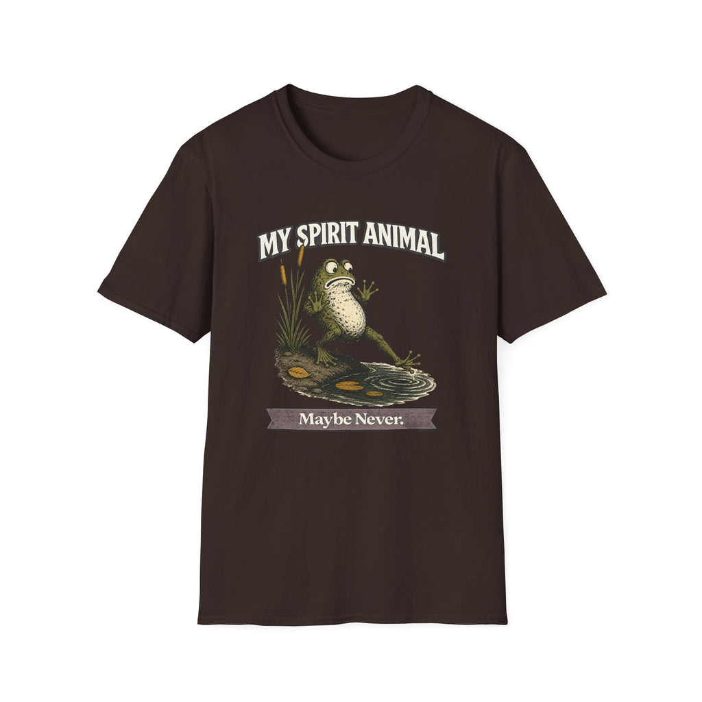 "My Spirit Animal: Frog (Maybe Never)" T-Shirt