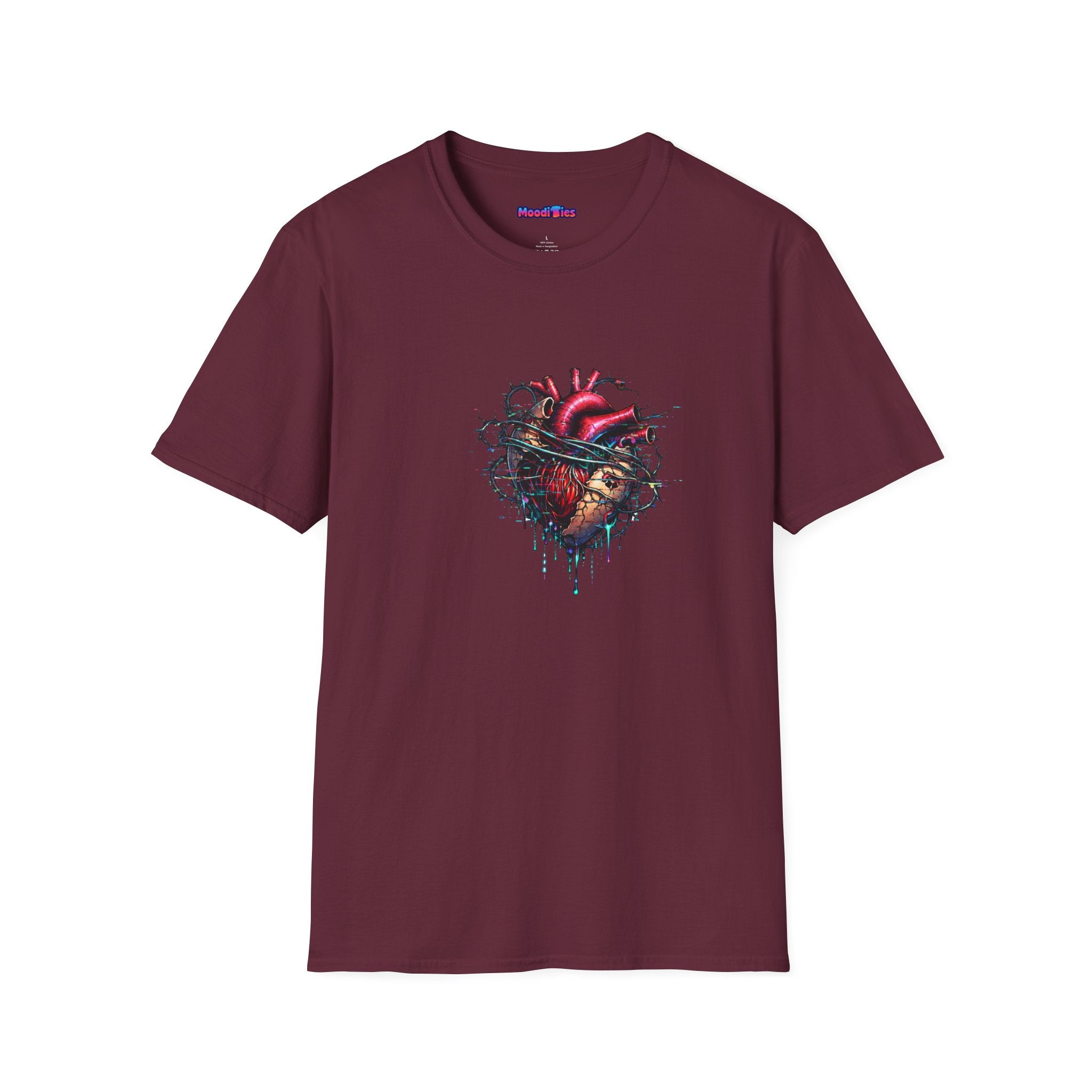 Entangled Heart T-Shirt — X-Ray Anatomical Heart Graphic Tee