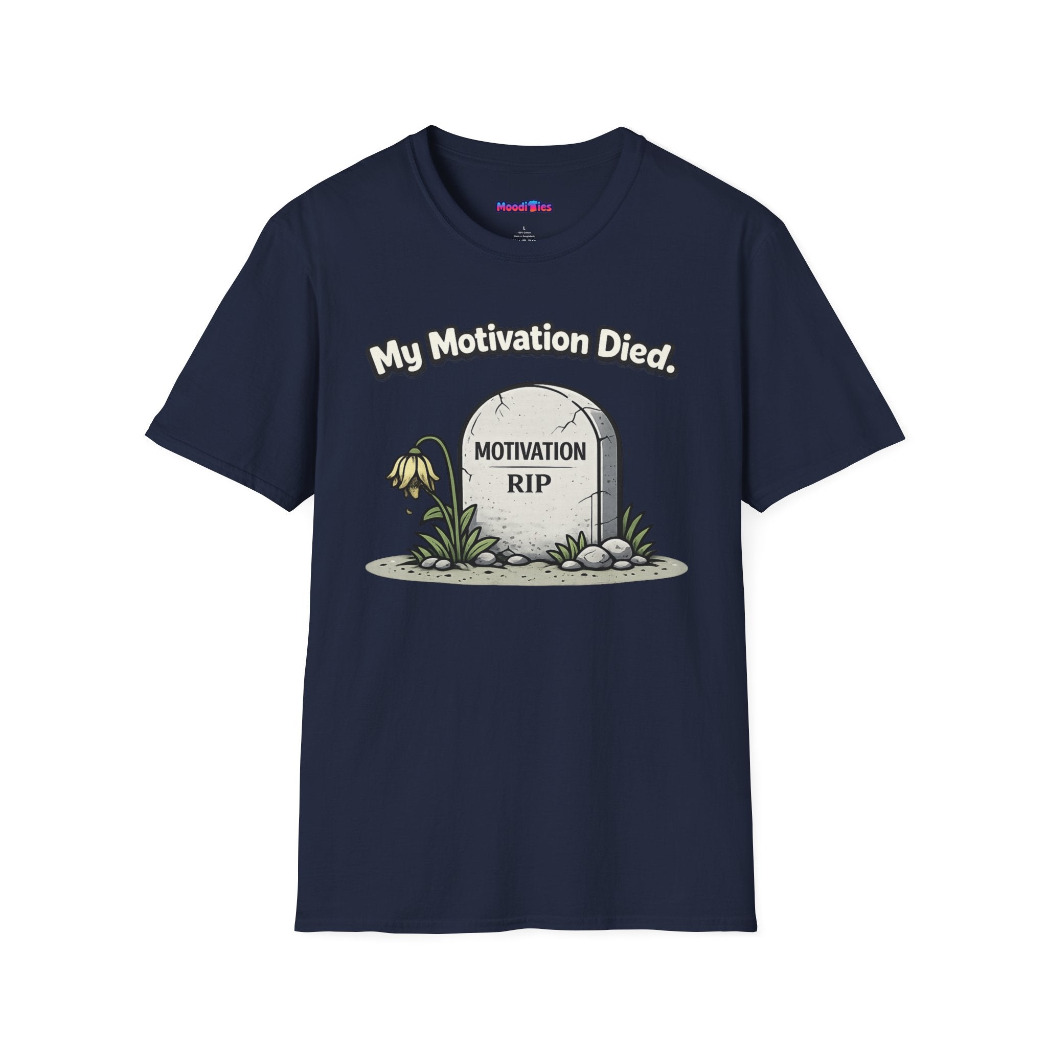 "My Motivation Died" Tombstone T-Shirt
