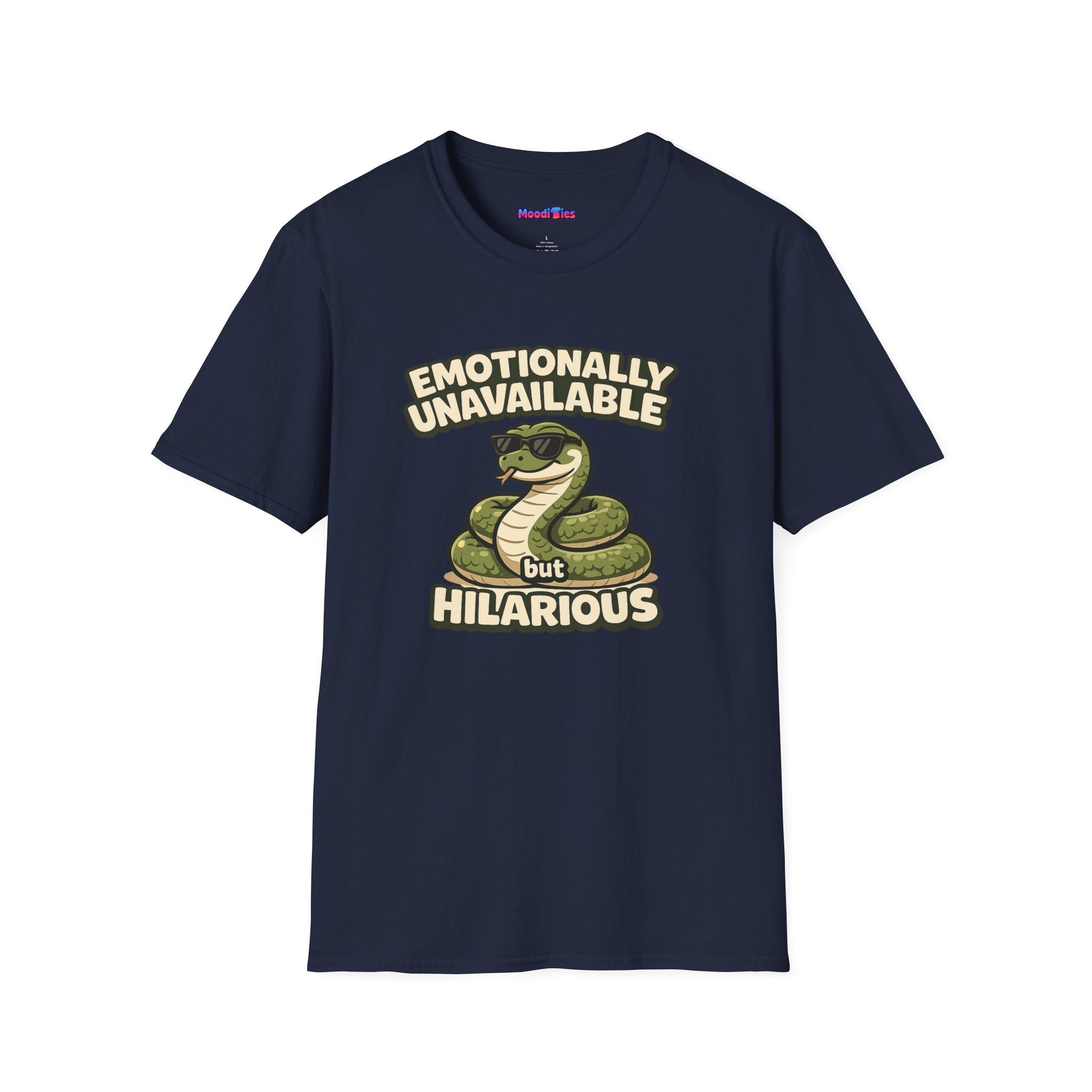 "Emotionally Unavailable But Hilarious" Snake T-Shirt