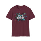 "404 Motivation Not Found" Glitch Gamer Humor T-Shirt