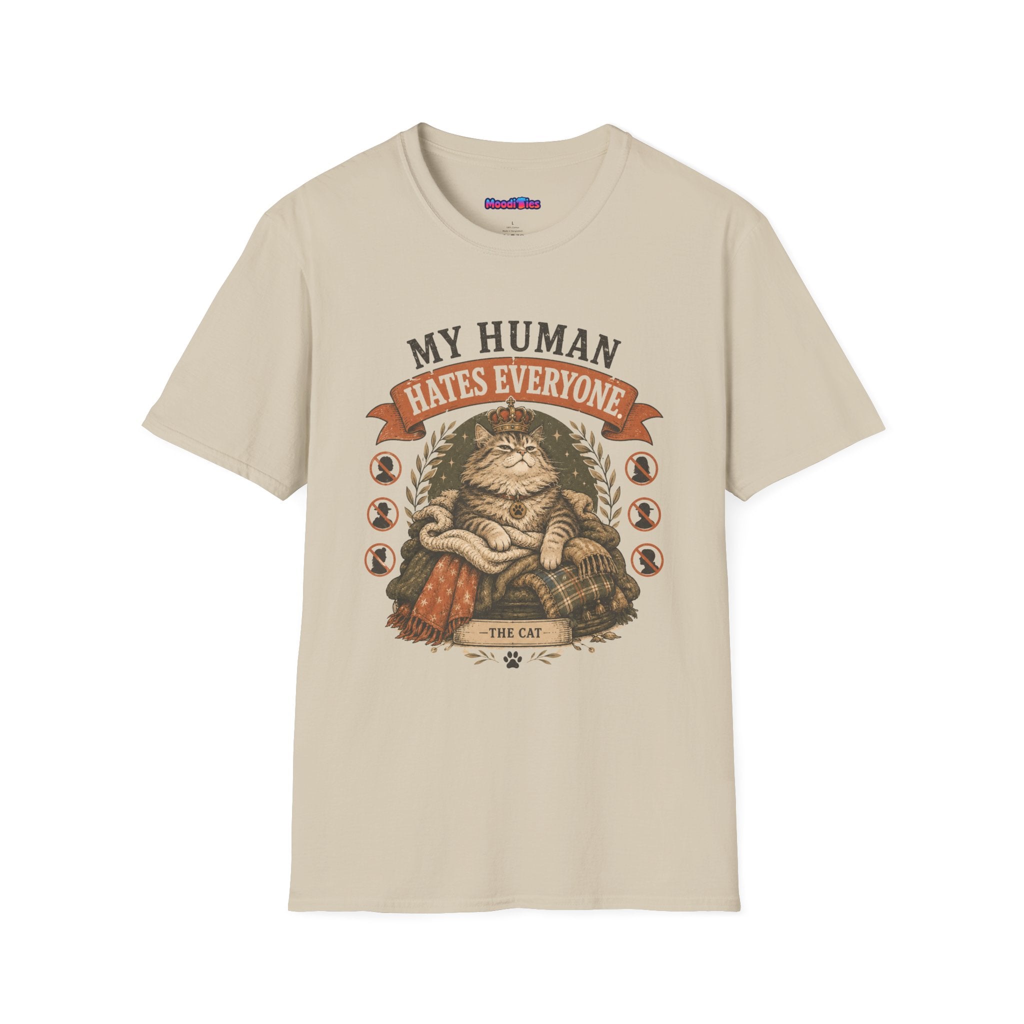 "My Human Hates Everyone." Smug Fat Cat T-Shirt