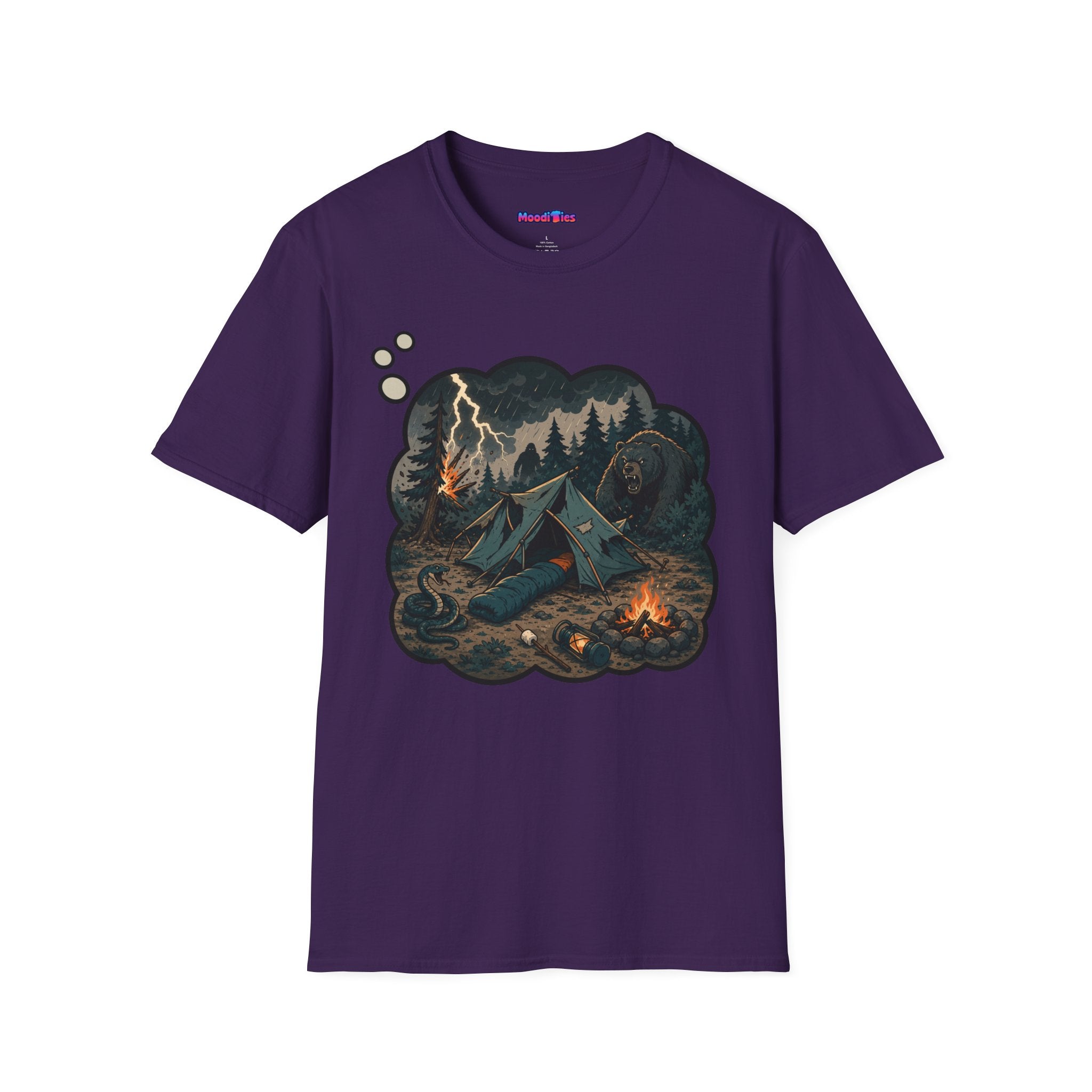 Camping Anxiety Thought Bubble T-Shirt