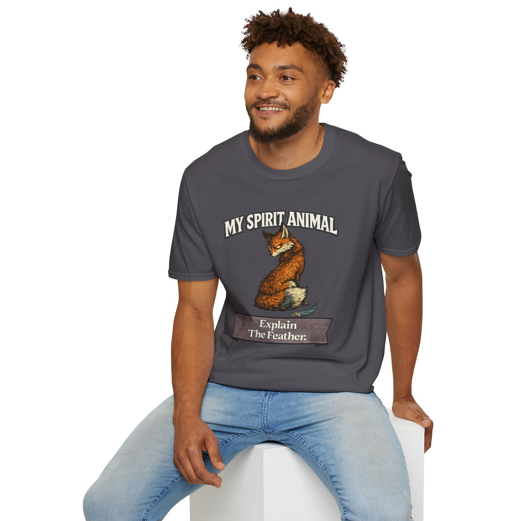 "My Spirit Animal: Fox (Explain The Feather)" T-Shirt