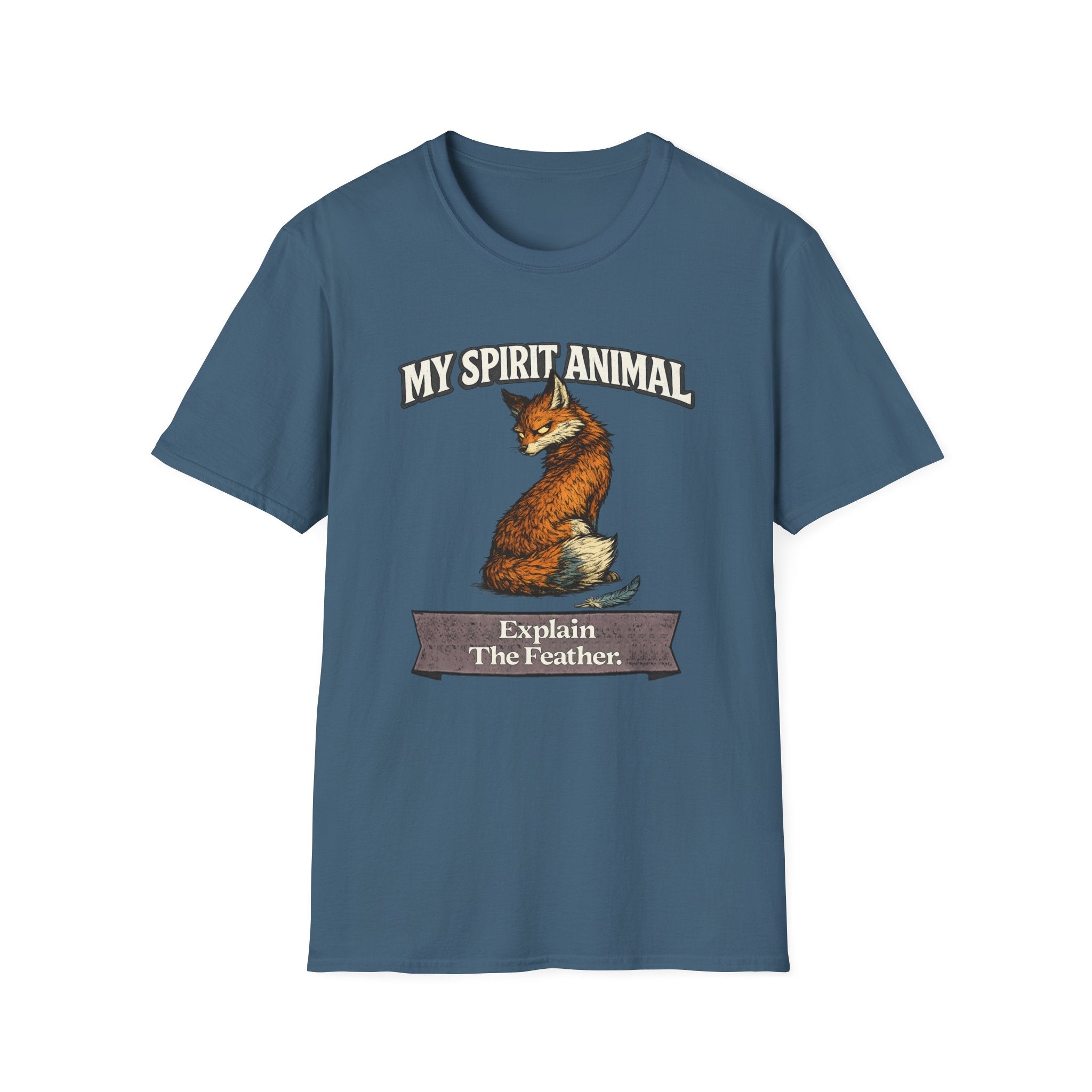 "My Spirit Animal: Fox (Explain The Feather)" T-Shirt