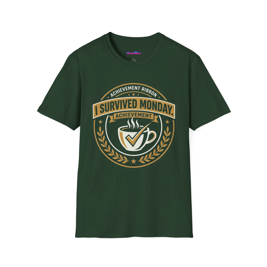 "I Survived Monday" Achievement Ribbon T-Shirt