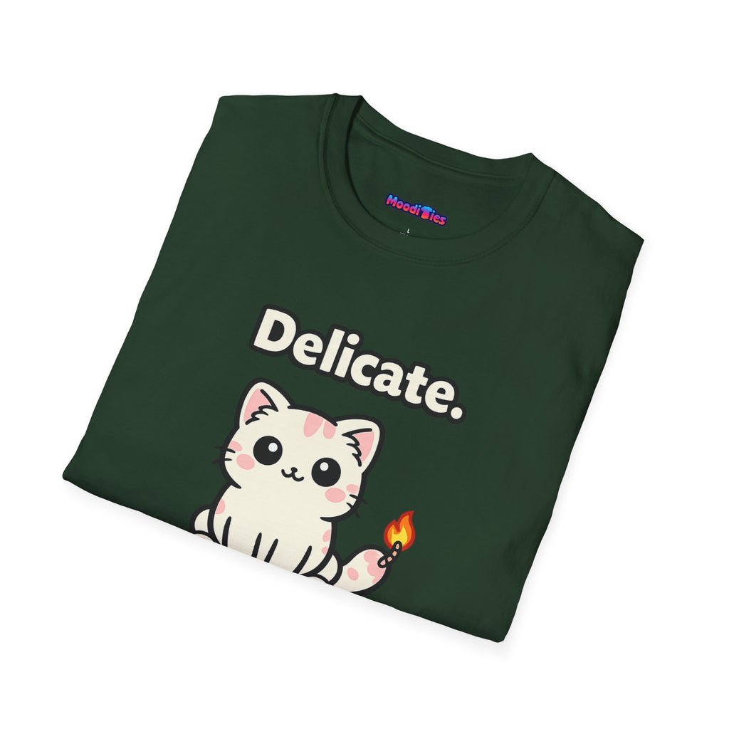 "Delicate. Like a Bomb." Cat T-Shirt