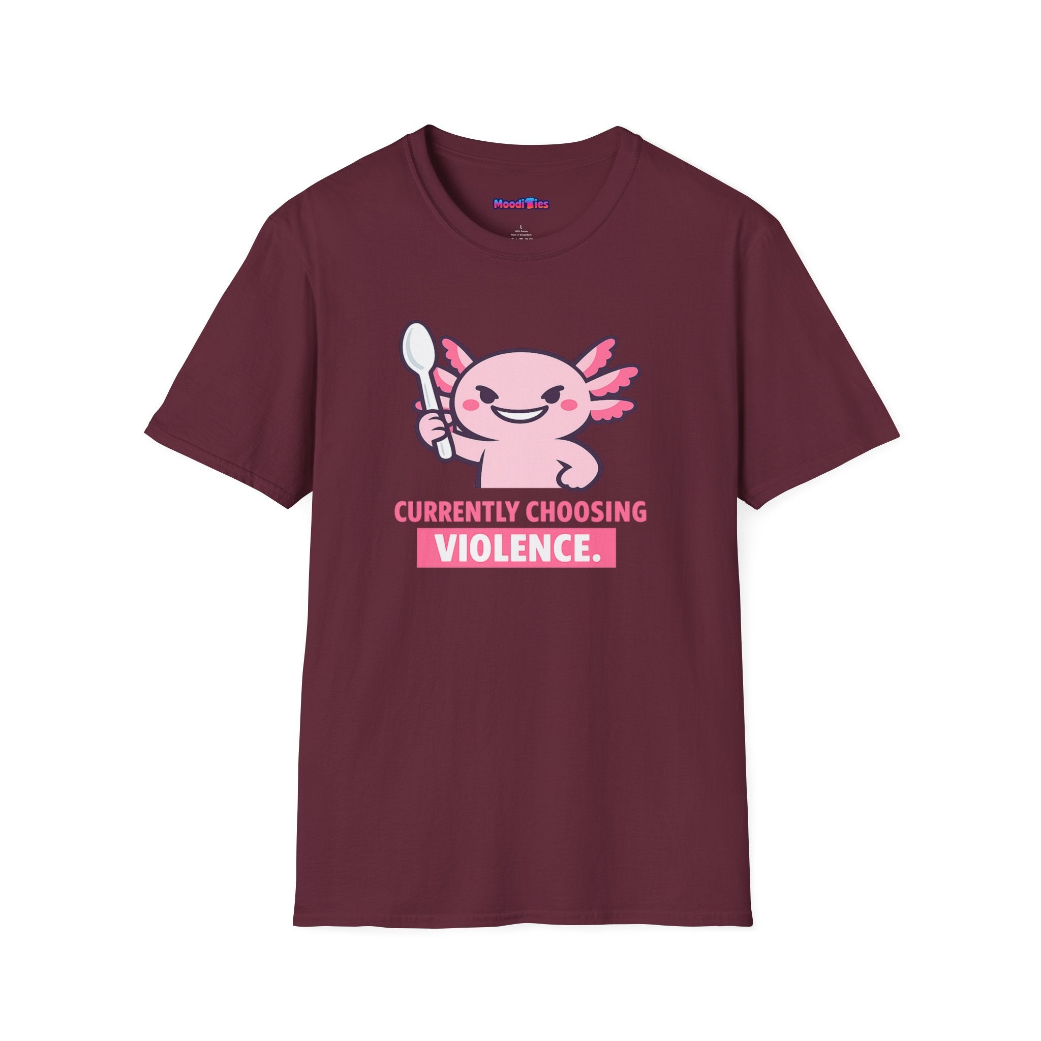 "Currently Choosing Violence" Axolotl T-Shirt