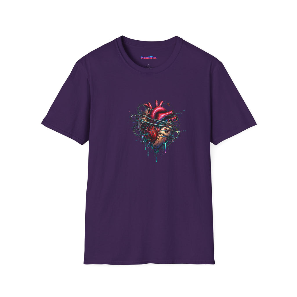 Entangled Heart T-Shirt — X-Ray Anatomical Heart Graphic Tee