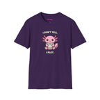 "I Don't Yell, I Plot" Cute Pink Axolotl T-Shirt